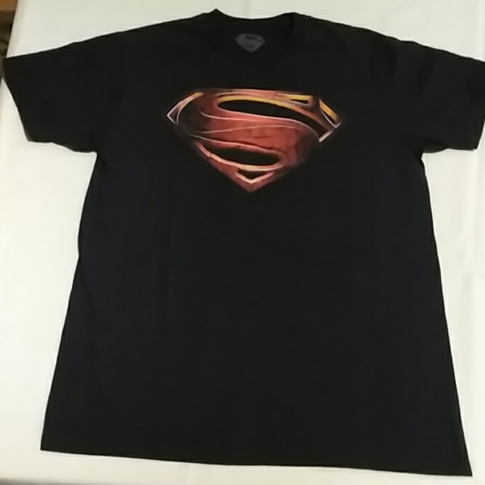 Superman,  Man of Steel black tshirt,  large